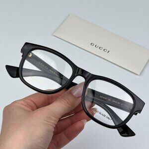 Gucci GG1344O 001 BRAND NEW Eyeglasses Black Square Men